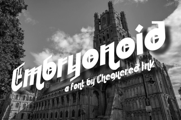 Embryonoid: A Gothic Display Font for Modern Marketing