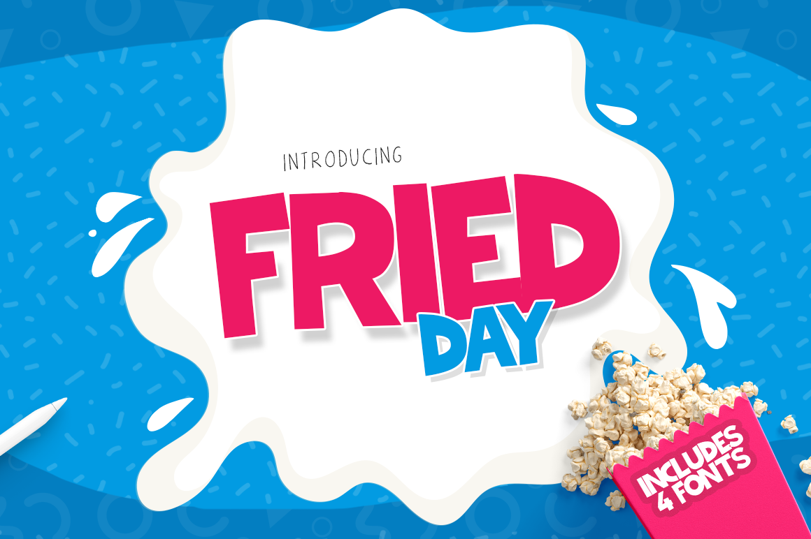Fried Day Family: A Playful Display Font for Editors