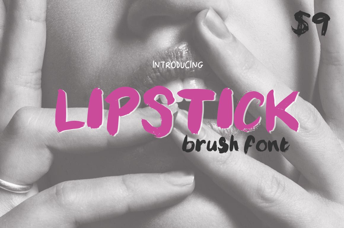 Lipstick Brush: A Textured Display Font for Web Design